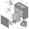 Печь электрическая HARVIA VIRTA PRO COMBI HLS220SA STEEL с парогенератором, автоматический залив воды, без пульта HLS220400SA